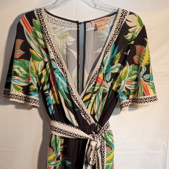 Flying Tomato Pants - 🦜🦜🦜BOGOHO🦜🦜🦜Flying  Tomato Black Tropical Wrap Jumpsuit-Medium